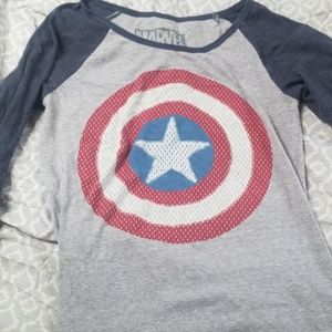 Capitan America Baseball Tee